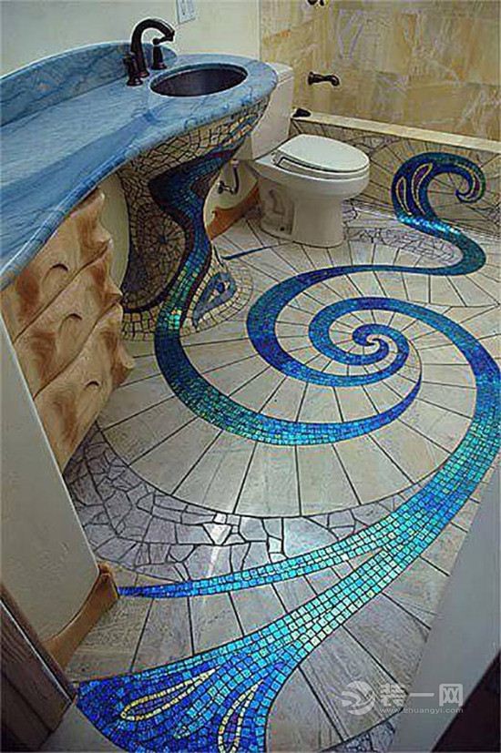 创意地面设计效果图 深圳装修地面拼花贴图